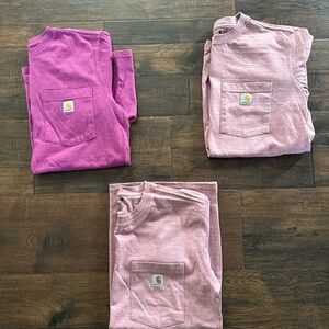 Carhartt Pocket Tees in Pink Shades